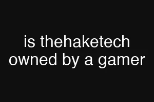 is thehaketech owned by a gamer